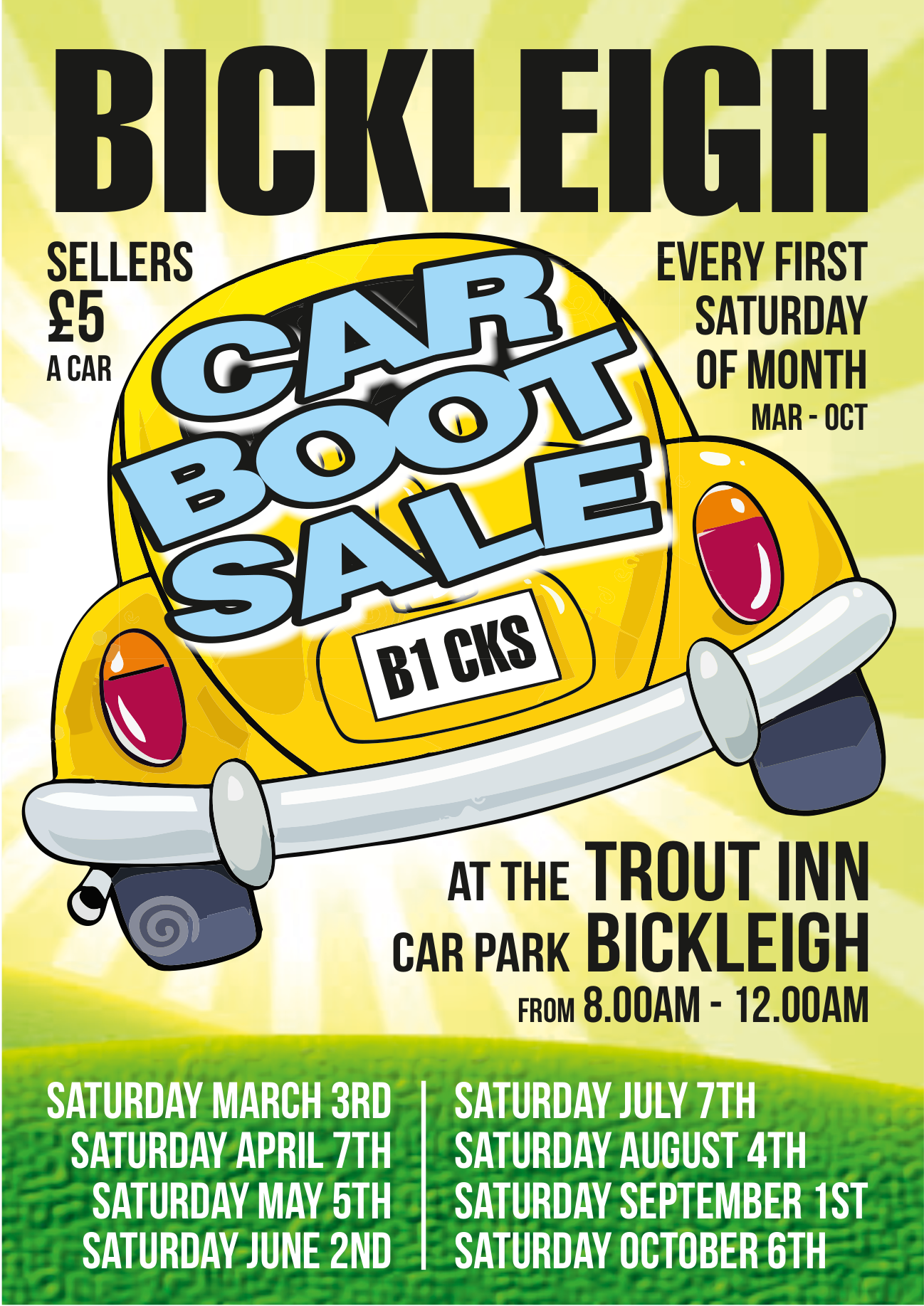 Bickleigh car boot poster